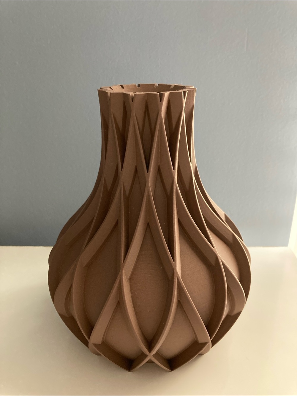 MODERN 3D GEOMETRIC VASE BROWN INDOOR USE 3D